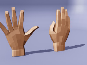 Hand rigged 3D Модель