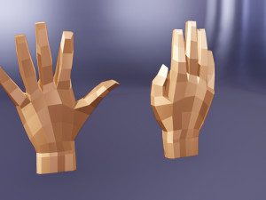 Hand rigged 3D Модель