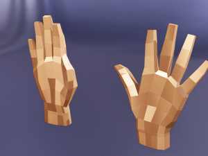 Hand rigged 3D Модель