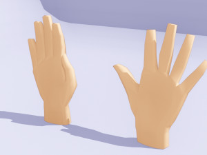 Hand rigged 3D Модель