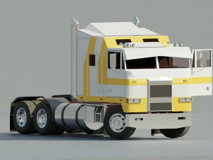 Semi truck Cabover 3D Model