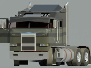Semi truck Cabover 3D Model
