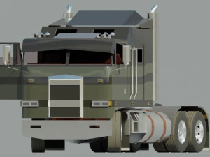 Semi truck Cabover 3D Model