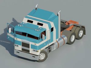 Semi truck Cabover 3D Model