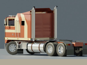 Semi truck Cabover 3D Model