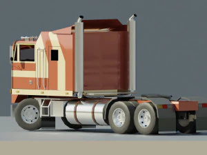 Semi truck Cabover 3D Model