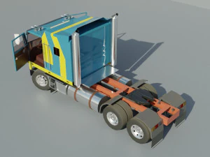 Semi truck Cabover 3D Model
