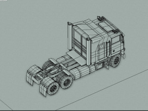 Semi truck Cabover 3D Model