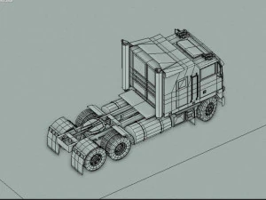 Semi truck Cabover 3D Model