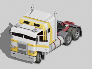 Semi truck Cabover 3D Model