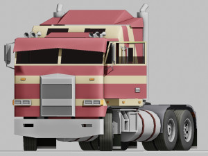 Semi truck Cabover 3D Model