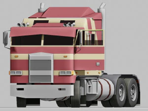Semi truck Cabover 3D Model