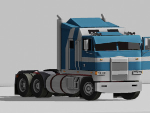 Semi truck Cabover 3D Model
