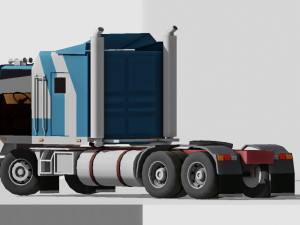 Semi truck Cabover 3D Model