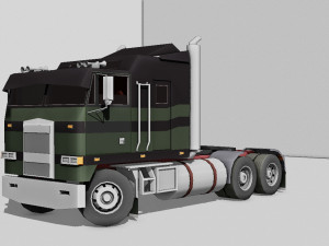 Semi truck Cabover 3D Model