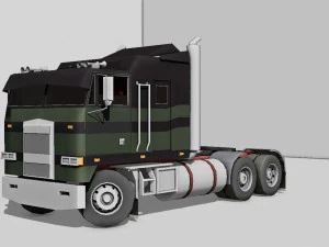 Semi truck Cabover 3D Model