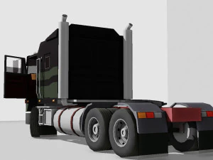 Semi truck Cabover 3D Model