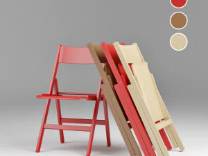 składane krzesło w stylu skandynawskim Model 3D