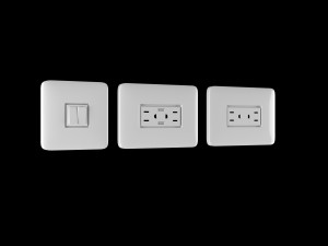switch and socket Model 3D