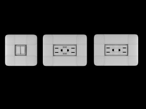 switch and socket Model 3D