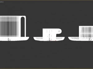2 cups of coffe and 1 mug 3D Model