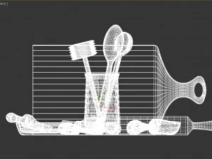 kitchen utensils-woody 3D Model