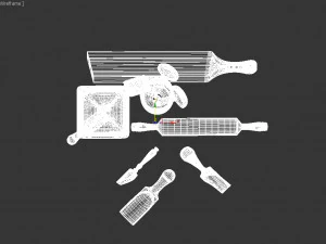 kitchen utensils-woody 3D Model