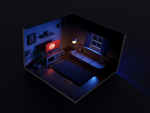 isometric living room 3D Model