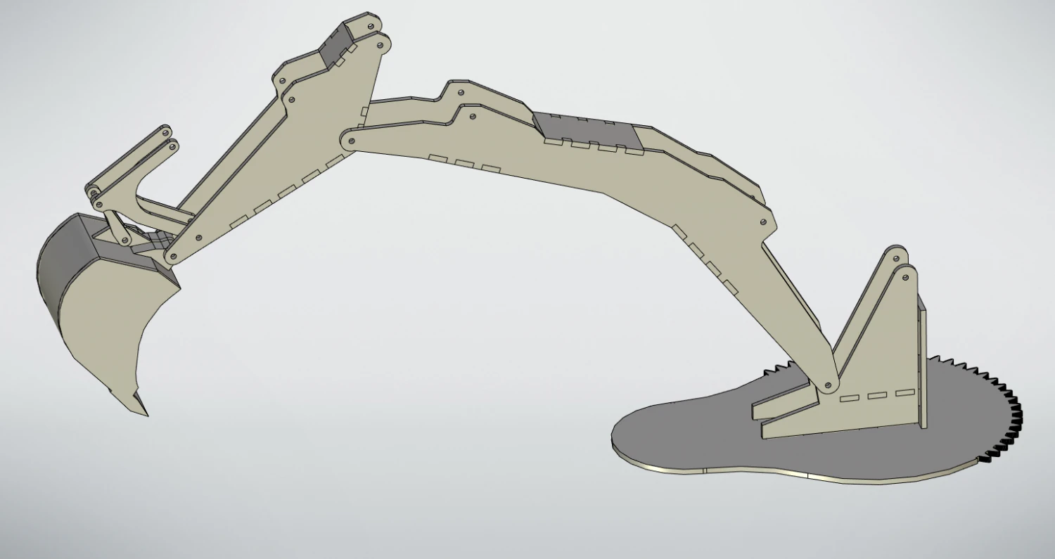 hydraulic syringe excavator 3D Print Model .c4d .max .obj .3ds .fbx .stl .blend