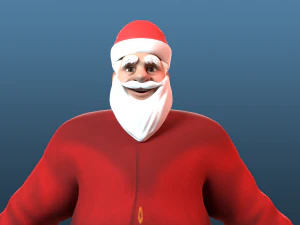 Cartoon Santa Claus Low-poly 3D Model