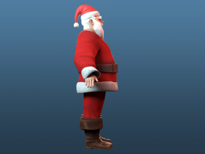 Cartoon Santa Claus Low-poly Modello 3D