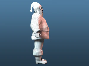 Cartoon Santa Claus Low-poly 3D Model