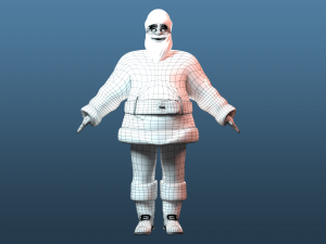 Cartoon Santa Claus Low-poly Modello 3D