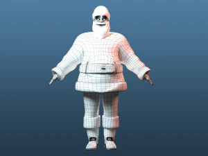 Cartoon Santa Claus Low-poly 3D Model