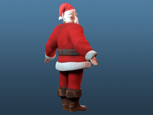 Cartoon Santa Claus Low-poly Modello 3D