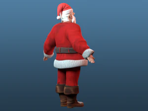 Cartoon Santa Claus Low-poly 3D Model