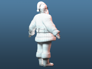 Cartoon Santa Claus Low-poly Modello 3D