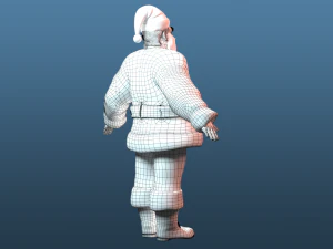 Cartoon Santa Claus Low-poly 3D Model