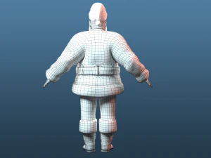 Cartoon Santa Claus Low-poly 3D Model