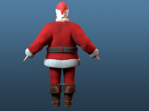 Cartoon Santa Claus Low-poly Modello 3D
