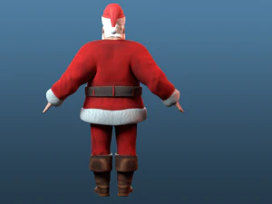 Cartoon Santa Claus Low-poly 3D Model