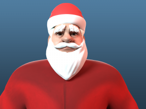 Cartoon Santa Claus Low-poly Modello 3D