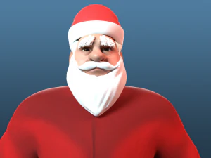 Cartoon Santa Claus Low-poly 3D Model
