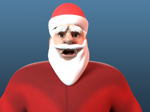 Cartoon Santa Claus Low-poly Modello 3D