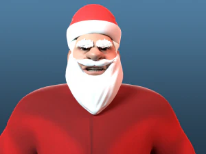 Cartoon Santa Claus Low-poly 3D Model