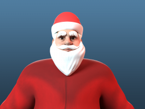 Cartoon Santa Claus Low-poly Modello 3D