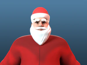 Cartoon Santa Claus Low-poly 3D Model