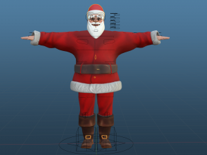 Cartoon Santa Claus Low-poly Modello 3D
