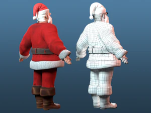 Cartoon Santa Claus Low-poly 3D Model