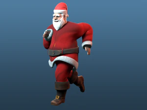 Cartoon Santa Claus Low-poly 3D Model